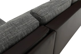 Sarokülőgarnitúra, barna/szürkésbarna melír, TRAMP