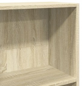 sonoma tölgy színű szerelt fa könyvespolc 60 x 24 x 176 cm