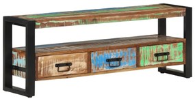 tömör újrahasznosított fa TV-szekrény 120 x 30 x 45 cm