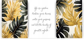 Poszterek Falra Levelek Monster Szett 3 Képek Hálószoba Keret nélkül 40x30