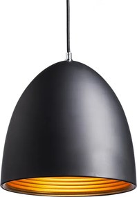 RENDL CARISSIMA 30 závěsná matná černá/zlatá 230V E27 42W