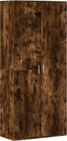 vidaXL füstös tölgy színű szerelt fa cipőszekrény 80 x 39 x 178 cm