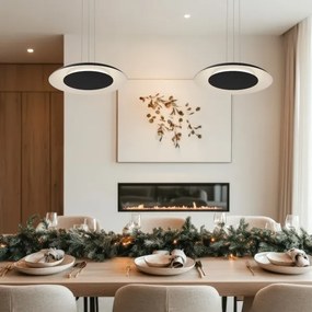 Kábeles LED csillár PIATTINO LED/30W/230V 2700/3200/4000K átm. 40 cm fekete