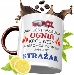 Bordó Bögre Tűzoltónak Születésnapi Ajándék fényképes nyomattal