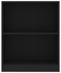 fekete szerelt fa könyvespolc 60 x 24 x 76 cm