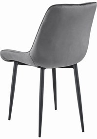 AKCIÓ Bársonyos étkezőszék TOR, sötétszürke II. osztály