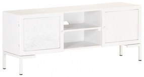 fehér tömör mangófa TV-szekrény 115 x 30 x 46 cm