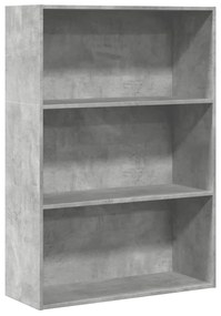 betonszürke szerelt fa könyvespolc 80 x 30 x 114 cm