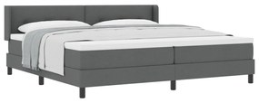Sötétszürke Boxspring Ágy, 200x200 cm, Anyag