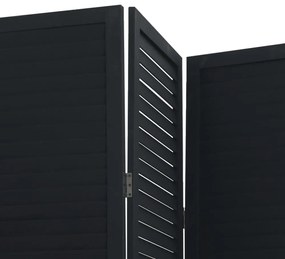 5 paneles fekete tömör császárfa térelválasztó