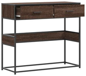 barna tölgyszínű szerelt fa tálalóasztal 90x35x80 cm