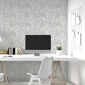 Arthouse Signature 1 Liquid Marble fehér-szürke márvány mintás fémhatású papír tapéta – 693901