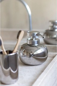 Ezüstszínű kerámia szappanadagoló 200 ml Lotus – Mette Ditmer Denmark