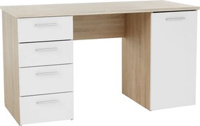 íróasztal, tölgy sonoma/fehér, EUSTACH