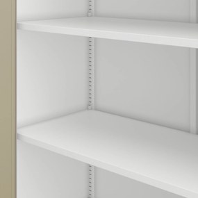 Alacsony fém irattartó szekrény BEATA, 900 x 930 x 400 mm, Eco Design: fehér/ sonoma tölgy