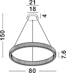 Függeszték Arany AURELIA NOVA LUCE 9333076
