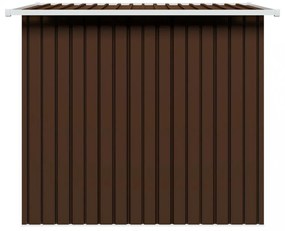 barna acél kerti fészer 194 x 121 x 181 cm