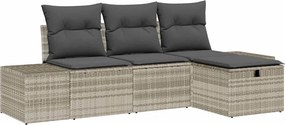 vidaXL Kanapé Szett párnával 4 pcs polirattan