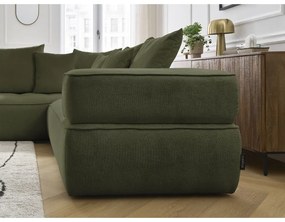 Zöld zsenília sarokkanapé (bal oldali-L alakú) Whesley – Bobochic Paris