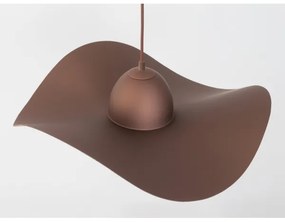 Csillár zsinóron KAPELLO 1xE27/60W/230V átm. 55 cm barna/réz