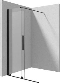 Prizma csúsztatható walk-in zuhanyfal_120x195, fekete