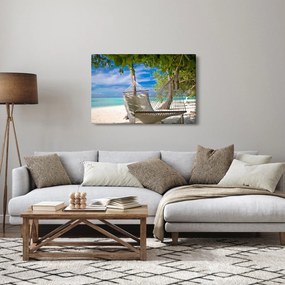 Kép - Függőágy a tengerparton (90x60 cm)
