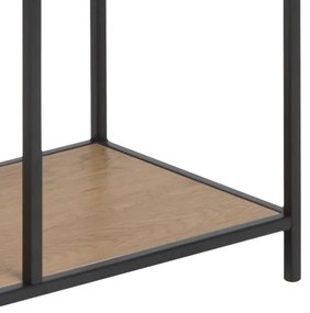 SARON könyvespolc, tölgy/fekete színben