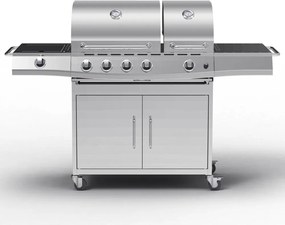 Avenberg LINCOLN Gázgrill rozsdamentes acélból és oldalsó + INFRA égővel