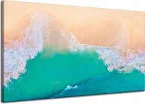 Vászonkép Hullámok Vízpart Homok 120x70 cm Ideális ajándék