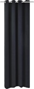 vidaXL fekete sötétítőfüggöny fém fűzőlyukakkal 270 x 245 cm