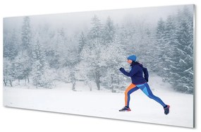 Üvegképek Forest téli hó férfi 120x60cm