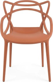 Terrakotta színű műanyag szék KATO