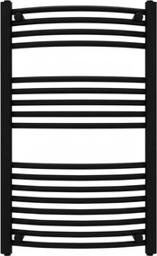 Íves törölközőszárító radiátor 1000x500 mm fekete