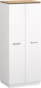 Szekrény, fehér/evoke tölgy, VELIS 2D