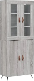 vidaXL szürke sonoma szerelt fa magasszekrény 69,5 x 34 x 180 cm