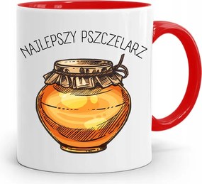 Piros Méhész Bögre A Legjobb Méhész fényképes nyomtatással