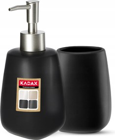 Fürdőszobai Wc Szett Fürdőszobai Szappanadagoló Bögre Fekete Kerámia 2in1