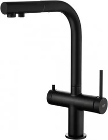 Háromutas konyhai csaptelep Blue Water Delta matt fekete