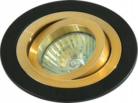 Kerek Lámpatest MR16 GU10 Mozgatható Fekete Arany