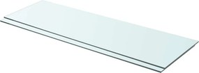 vidaXL 2 db átlátszó üveg paneles polc 90 x 30 cm