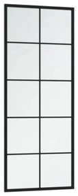2 db fekete fém fali tükör 100x40 cm