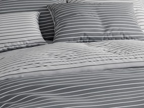 Povlečení z Renforcé bavlny CAPRIVI šedé knoflík Ágyneműhuzat mérete: 70 x 90 cm | 140 x 200 cm