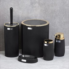 Modern műanyag fürdőszoba szett - fekete-arany