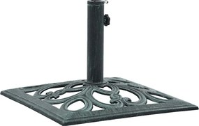 vidaXL zöld öntöttvas napernyőtalp 12 kg 49 cm