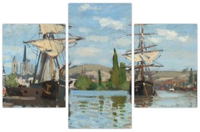 Kép - Claude Monet, Ships Riding on the Seine at Rouen, reprodukciók (90x60 cm)