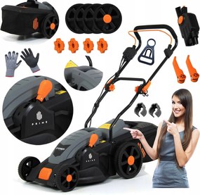 Indukciós Elektromos Fűnyíró 38cm Kosár 40L Erős 2600 W ew Max