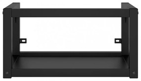 fekete vas fürdőszobai fali mosdókagylókeret 59 x 38 x 31 cm