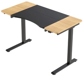 HALDEN íróasztal elektromos magasságállítással, 120x60 cm fekete-burlywood