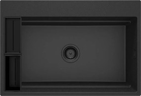 Magnetic gránit mosogató_metál grafit
