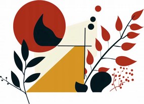 Poszter 84x59,5cm Tűz és növény